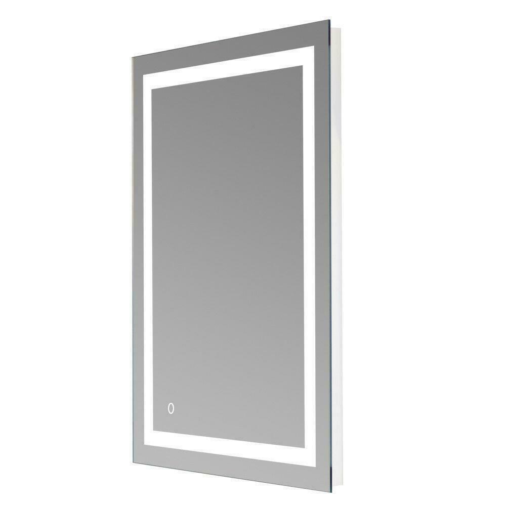 LED Wall Mirror Bathroom Lighted Touch Mirror Illuminated Makeup Wall