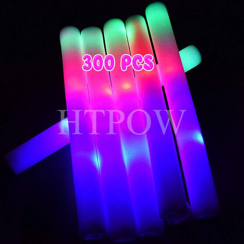 30 Pieces Led Foam Sticks - Flashing Glow, Party Supplies Light up Baton  Wands