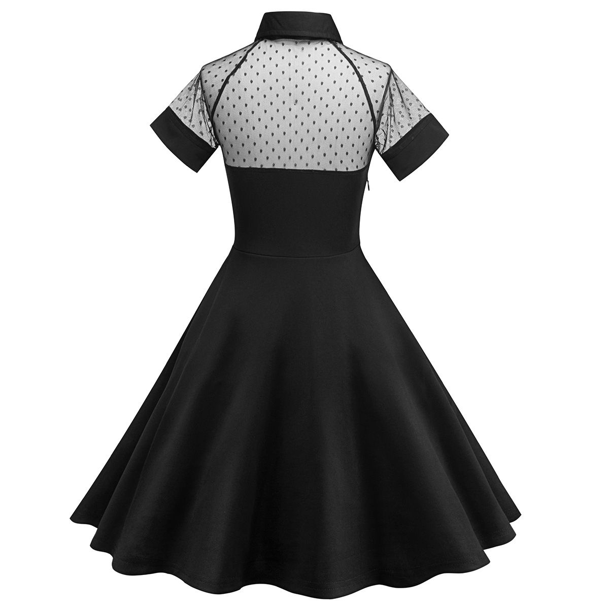 Women 50s 60s Swing Vintage Mesh Housewife Pinup Rockabilly Cocktail ...