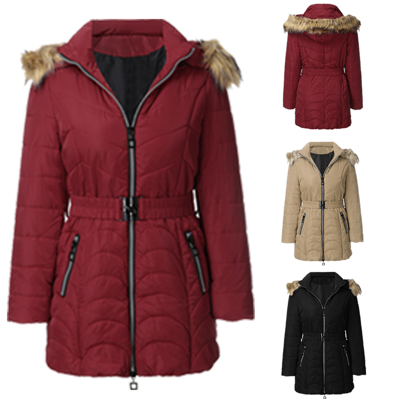 womens red parka coats with fur hood