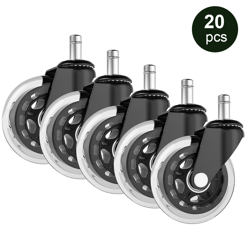 Set of 5 Office Chair Caster 3Inch Swivel Chair Wheels Replacement Heavy Duty US 