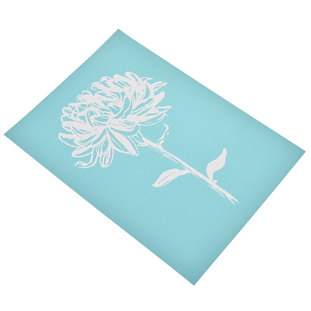 DIY Silk Screen Stencil - Self-Adhesive Mesh Transfer For T-Shirts, Tote Bags & Crafts (Blue, 11cm X 8.5cm)
