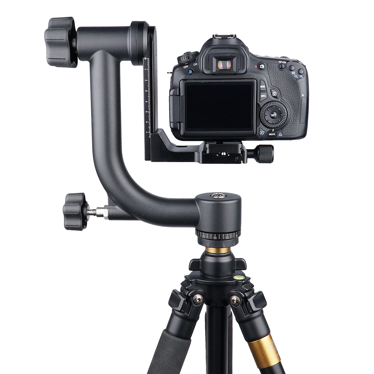 YELANGU Heavy Duty Gimbal Tripod Head w/ Standard 1/4'' Quick Release Plate eBay