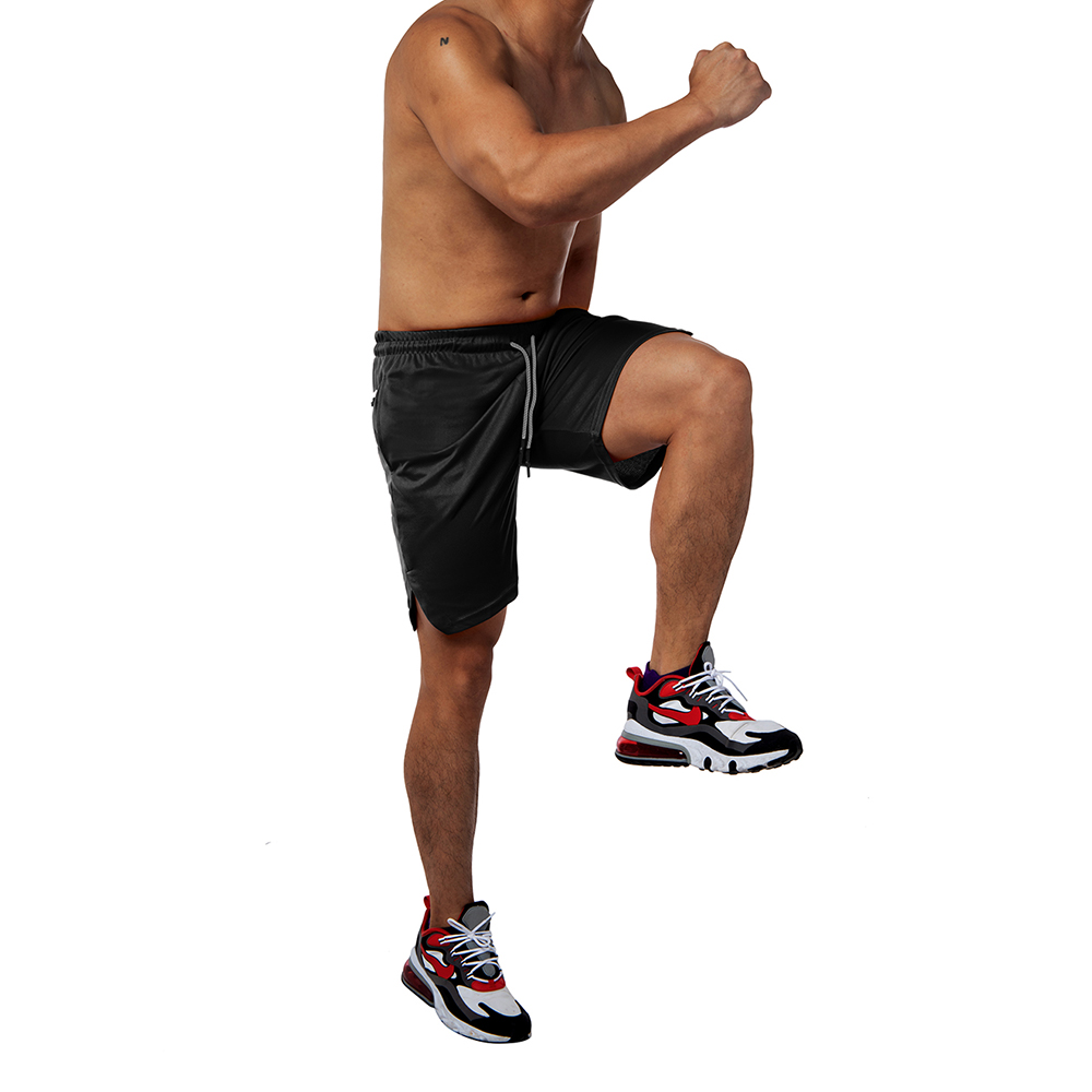 men's compression shorts with phone pocket option