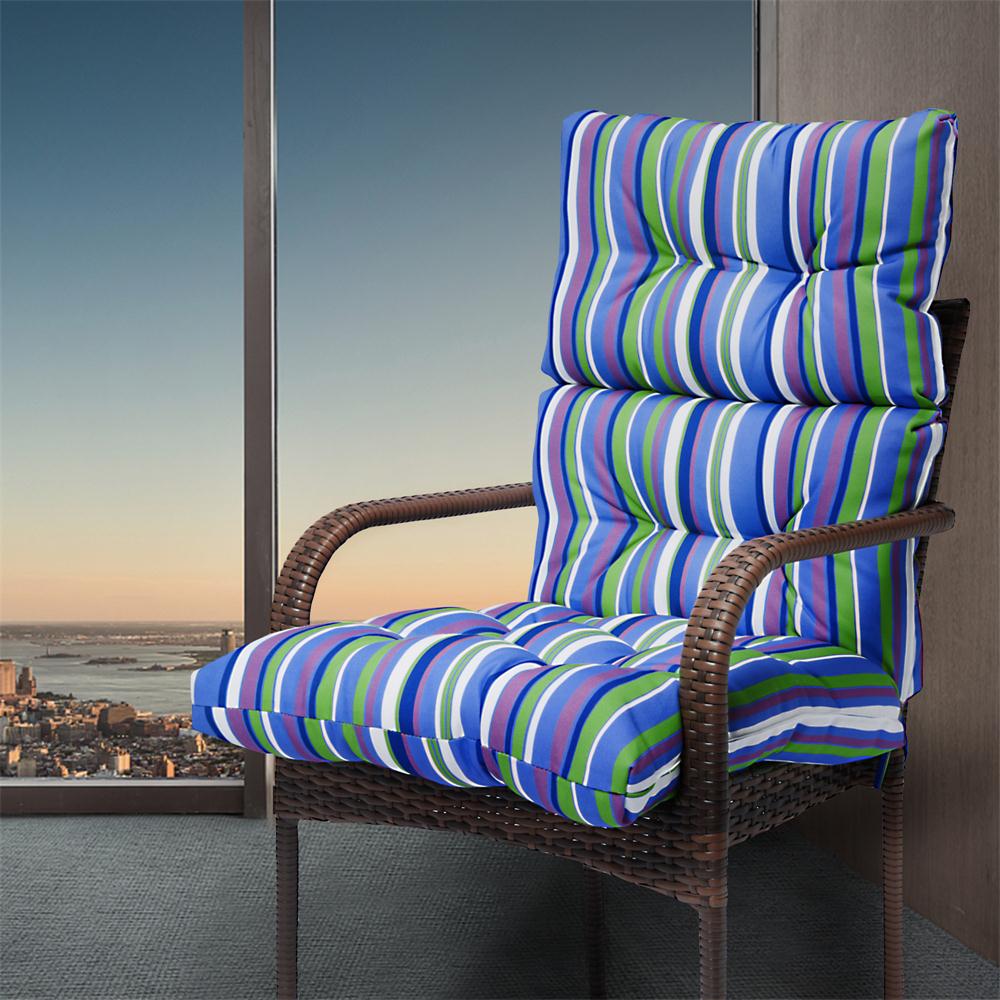 Hot Outdoor Dining Chair Cushion-High Back Solid Chair Cushion High Rebound Foam 