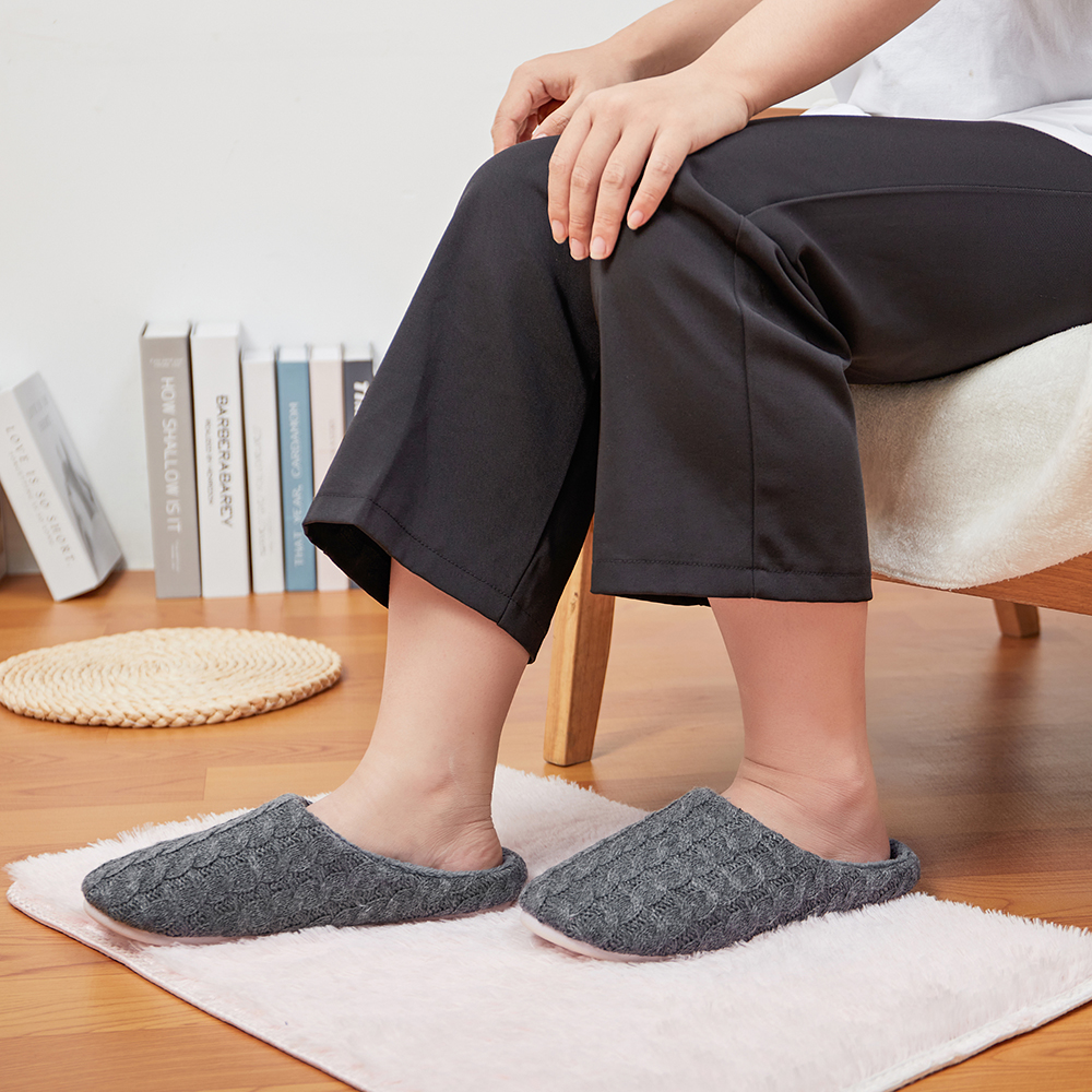 Men Indoor Warm Slippers Comfort Memory Foam Slip on Bedroom House Shoes Comfort - Picture 21 of 21