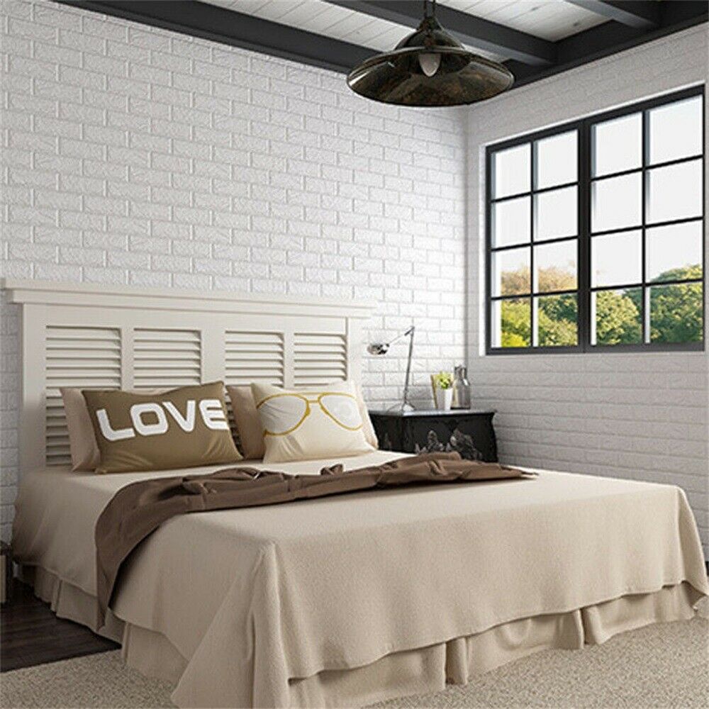 Details About 3d Brick Wallpaper Bedroom Living Room Modern Wall Background Family Decor