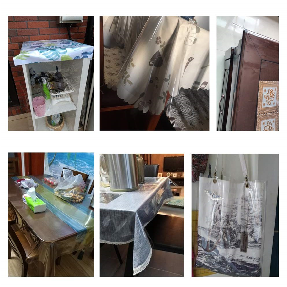 Heat Resistant Clear PVC Tablecloth Oilcloth Table Cover Protector