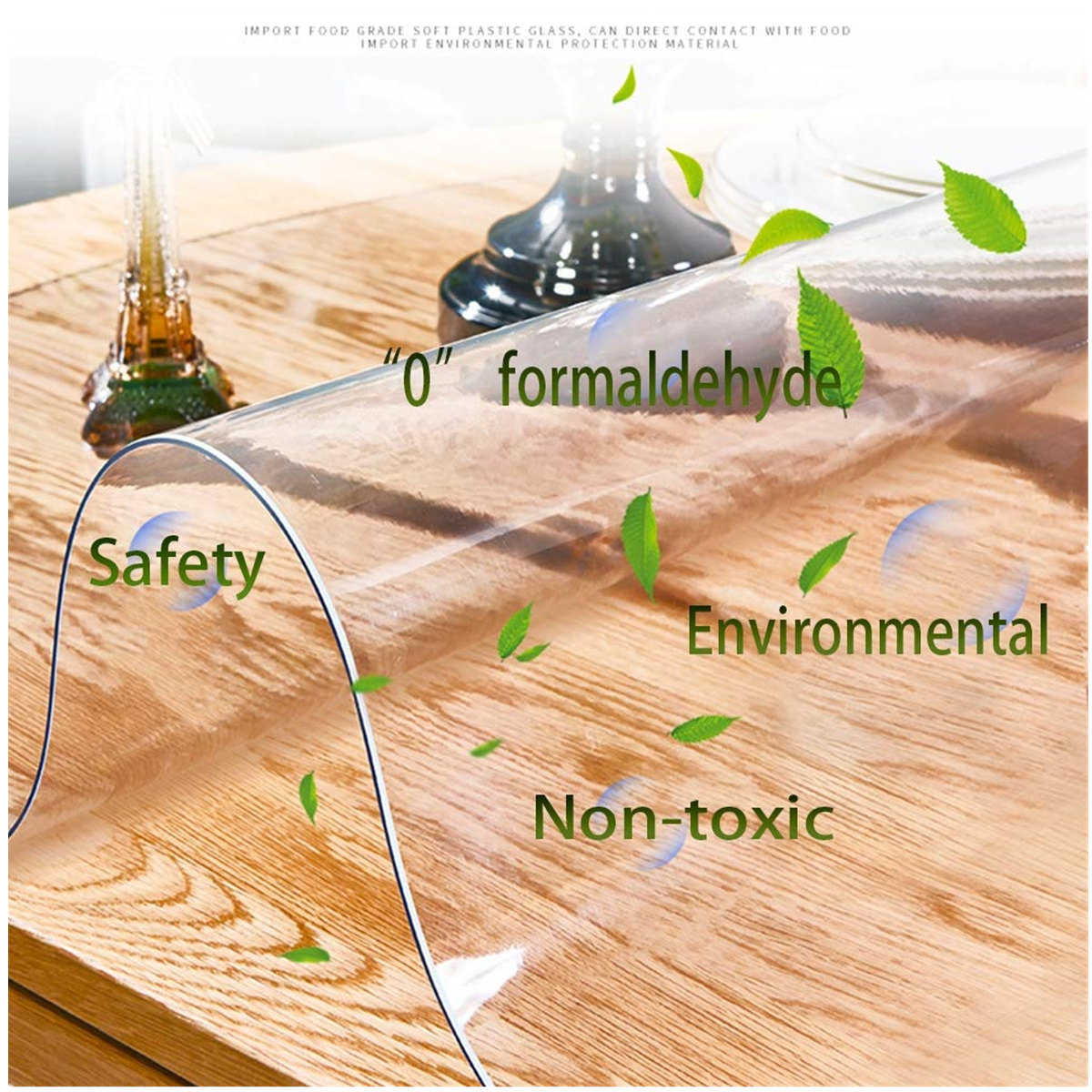 Heat Resistant Clear PVC Tablecloth Oilcloth Table Cover Protector