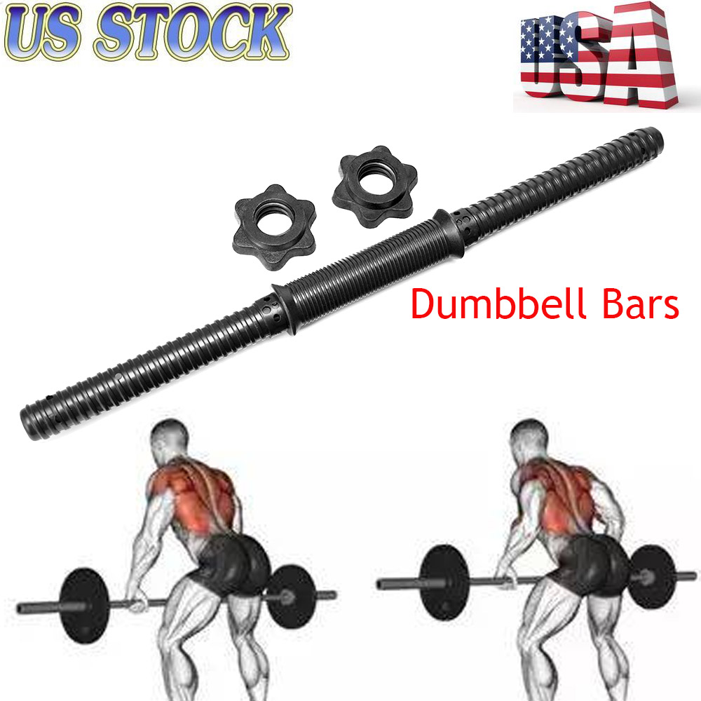 Dumbbell Bars Chrome Dumbbell Handles Weight Lifting Spinlock Collar Set for Gym