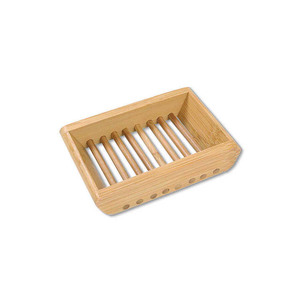1PC Wooden Soap Dish Holder Tray Storage Case Rack Hot Non-slip Bathroom Plate 