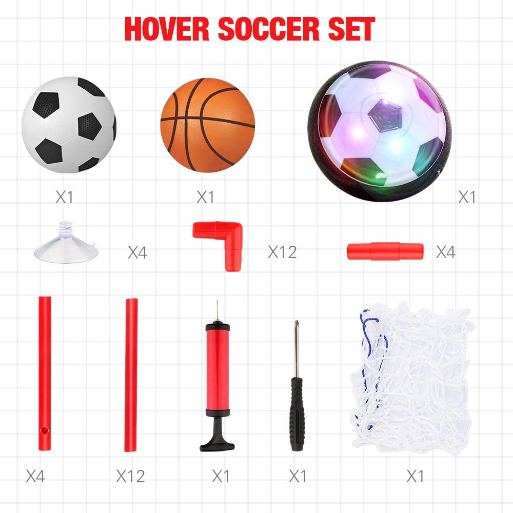 Growsland Boy Toys Hover Soccer Ball with 2 Goals, Indoor Soccer