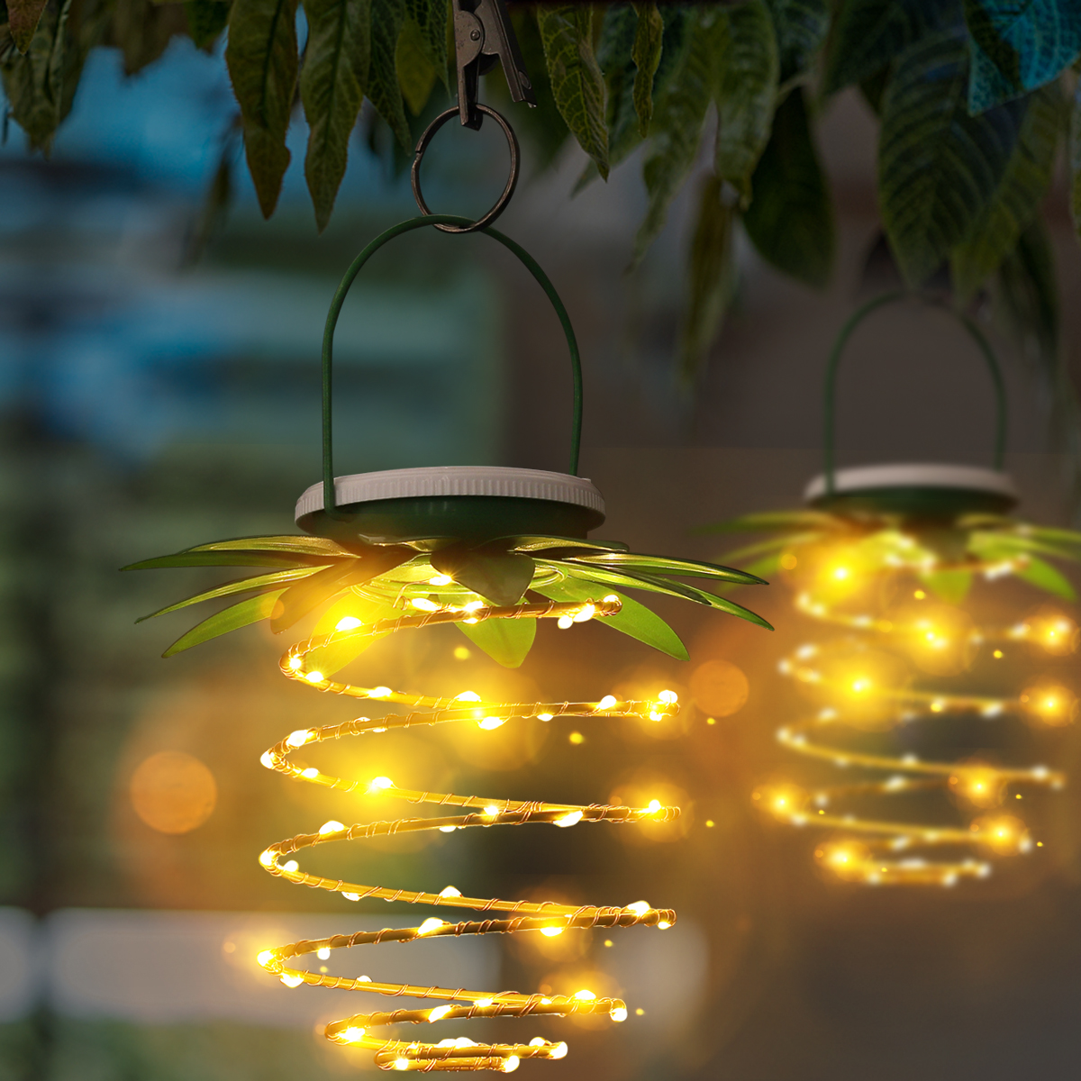 Details about   2XSolar Lantern Hanging Light LED Yard outdoor Patio Garden Lamp Waterproof Lamp 