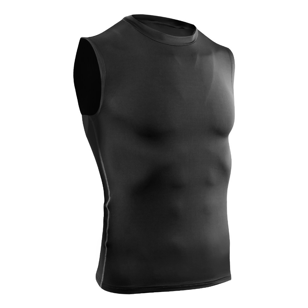 Mens Vest T-Shirt Tank Top Sports Active Wear Base Layer Fitness Gym Sleeveless