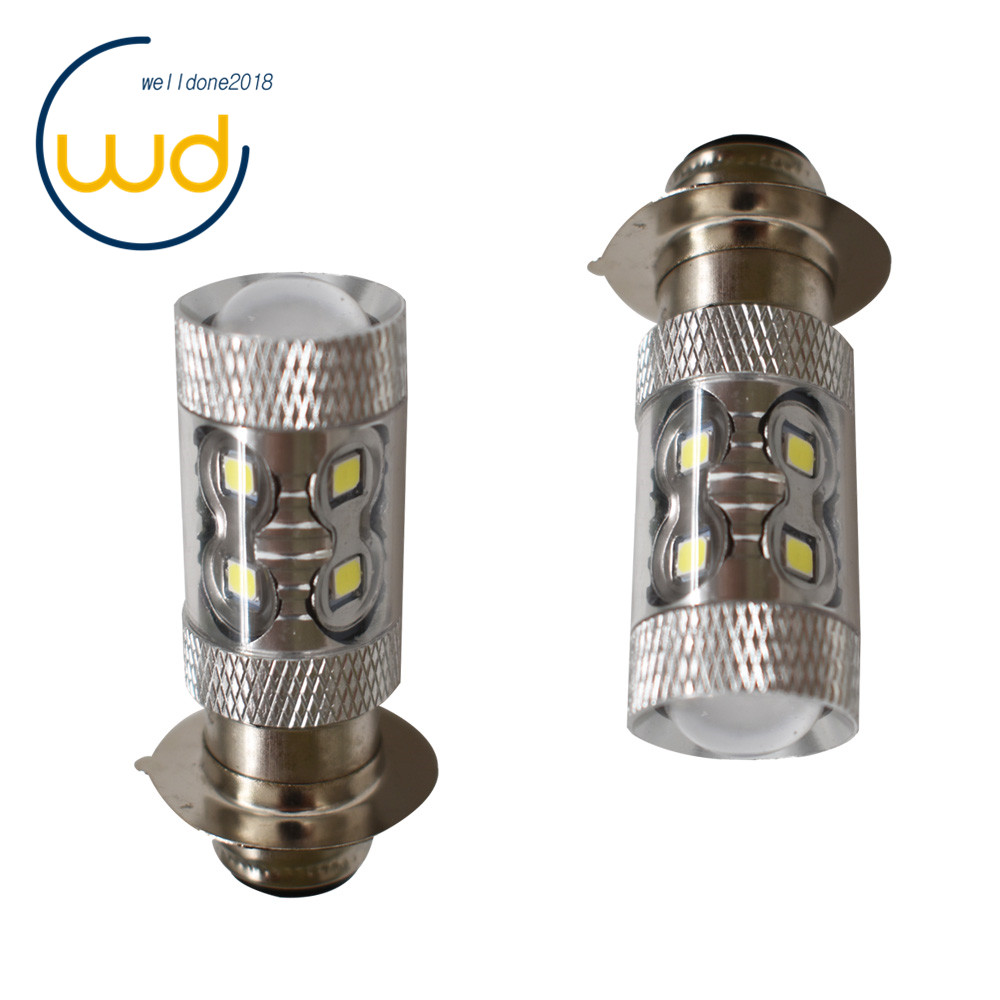 2X LED Head Light Bulbs 80W ATV//Motorcycle For Yamaha YFZ450 Banshee 350 YFZ350