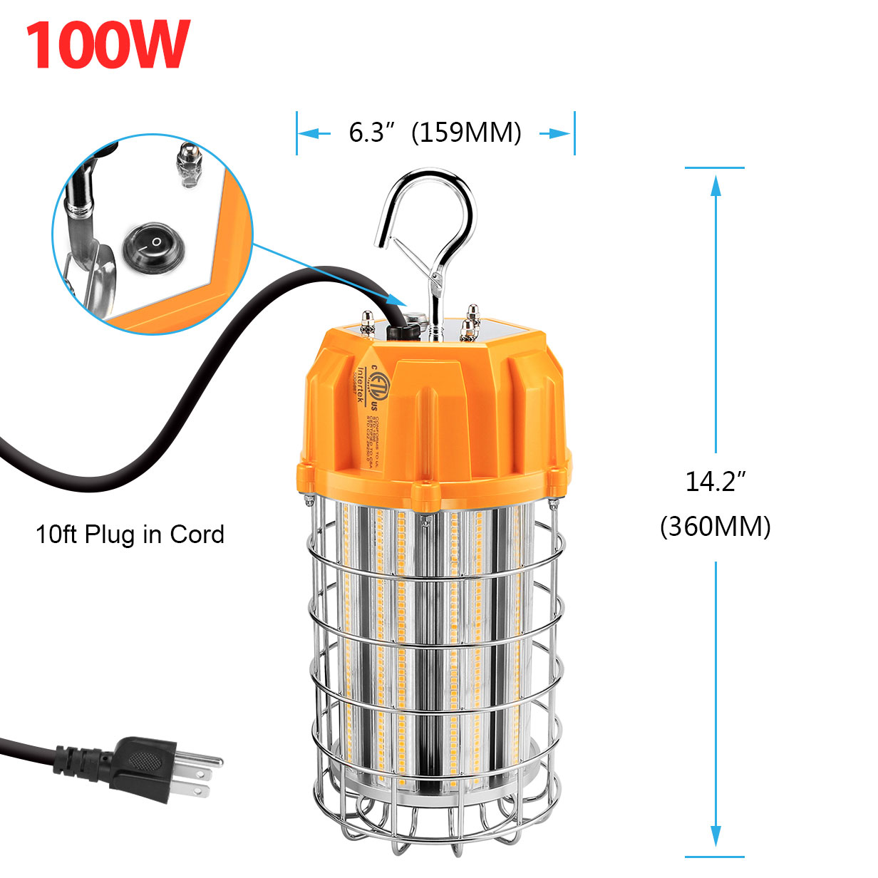 LED Temporary Work Light 80W 100W 150W Construction Tunel Job Site Lighting ETL - Picture 14 of 16