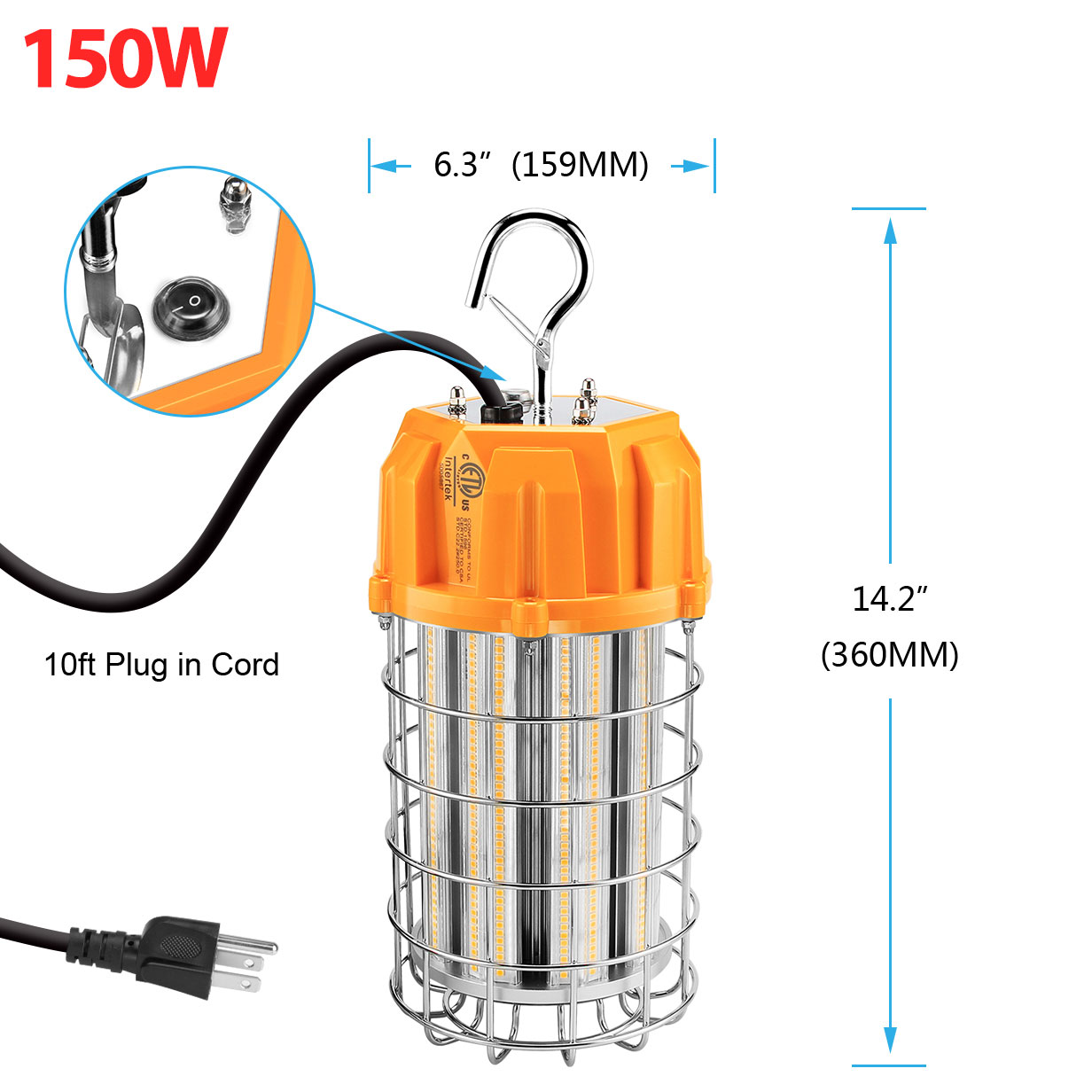 LED Temporary Work Light 80W 100W 150W Construction Tunel Job Site Lighting ETL - Picture 16 of 16