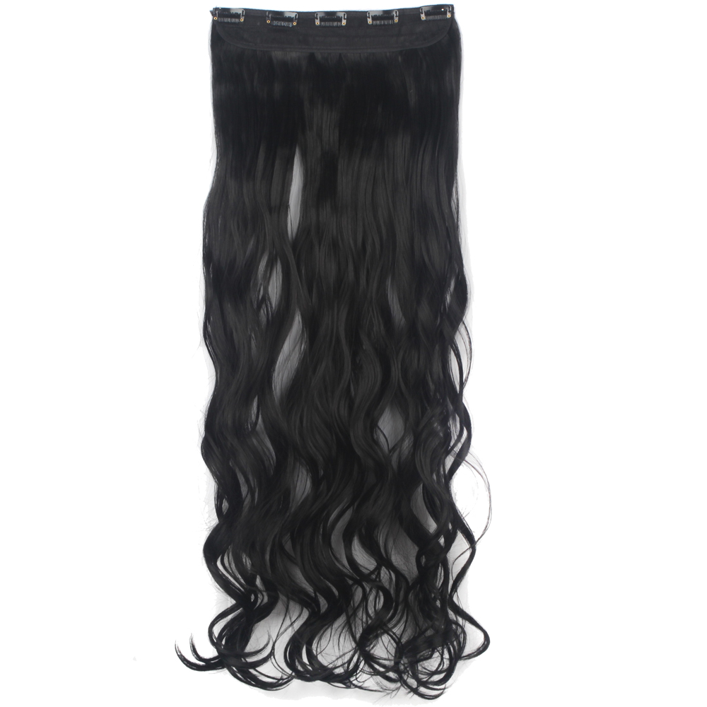 Extensiones de cabello onduladas/rizadas con clip 3/4 cabeza completa 5 clips ¡moda! - Imagen 24 de 56