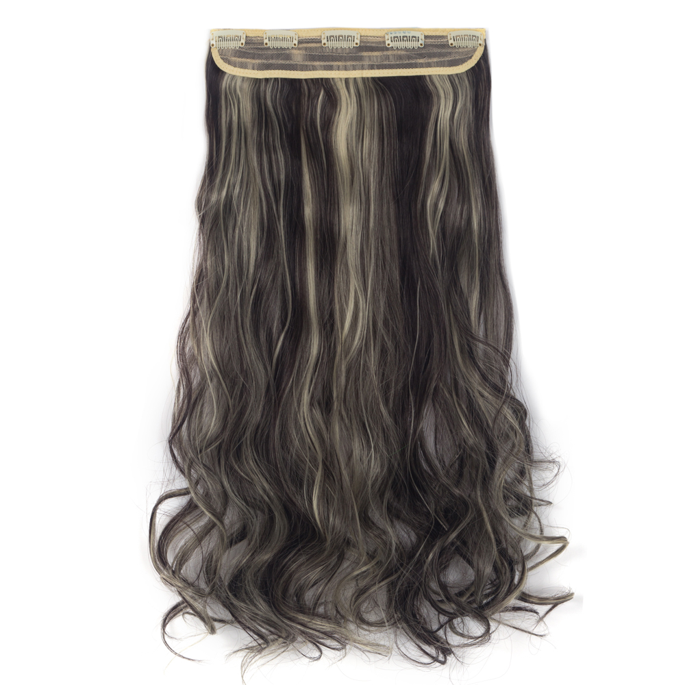 Extensiones de cabello onduladas/rizadas con clip 3/4 cabeza completa 5 clips ¡moda! - Imagen 28 de 56