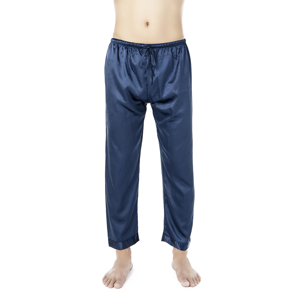 Mens New Type Satin Pajama Pants Long Pajama Bottoms Drawstring Leisure Home US eBay