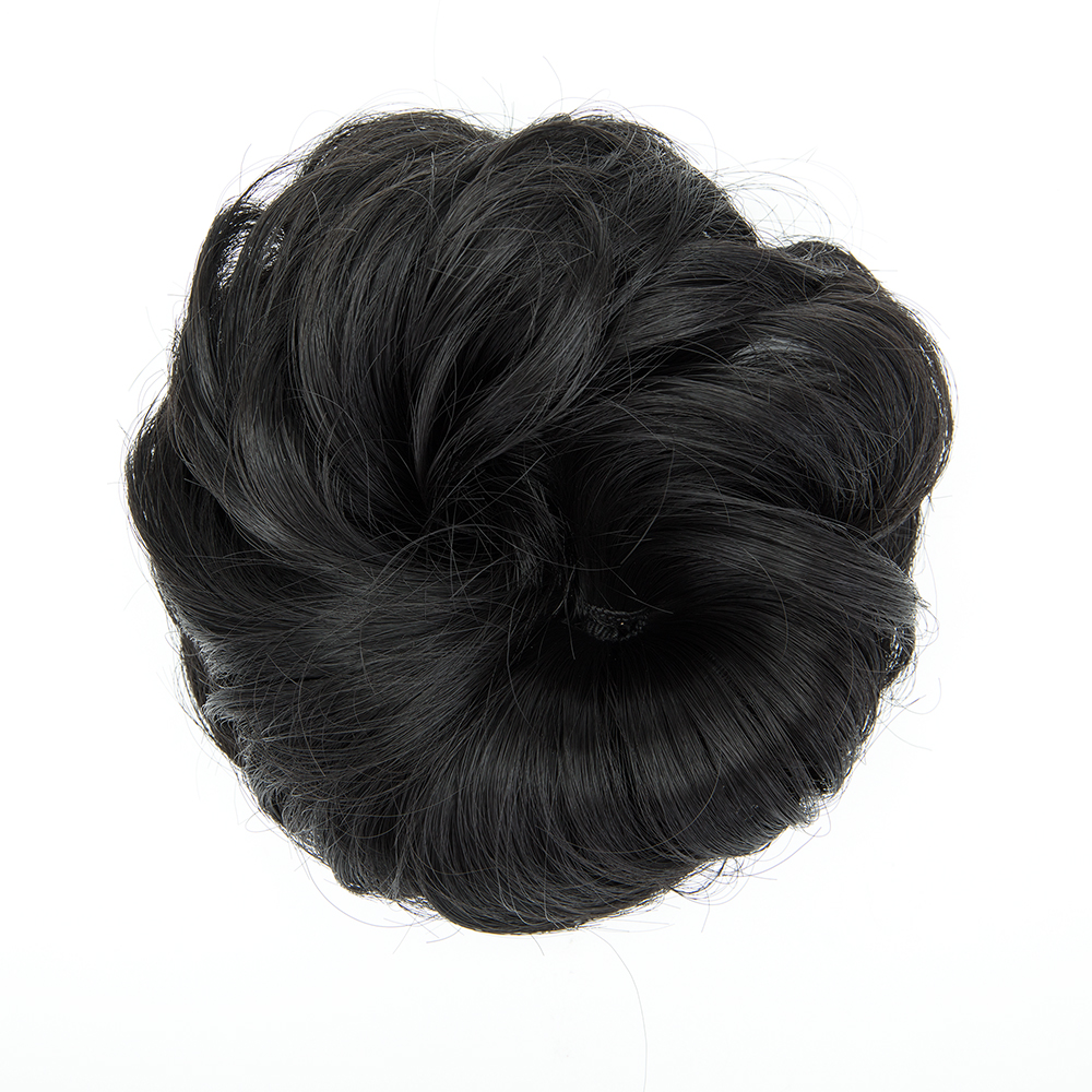 Hair Scrunchie Elastic Hair Bun Wavy Curly Messy Donut Tweezer Hair Extension