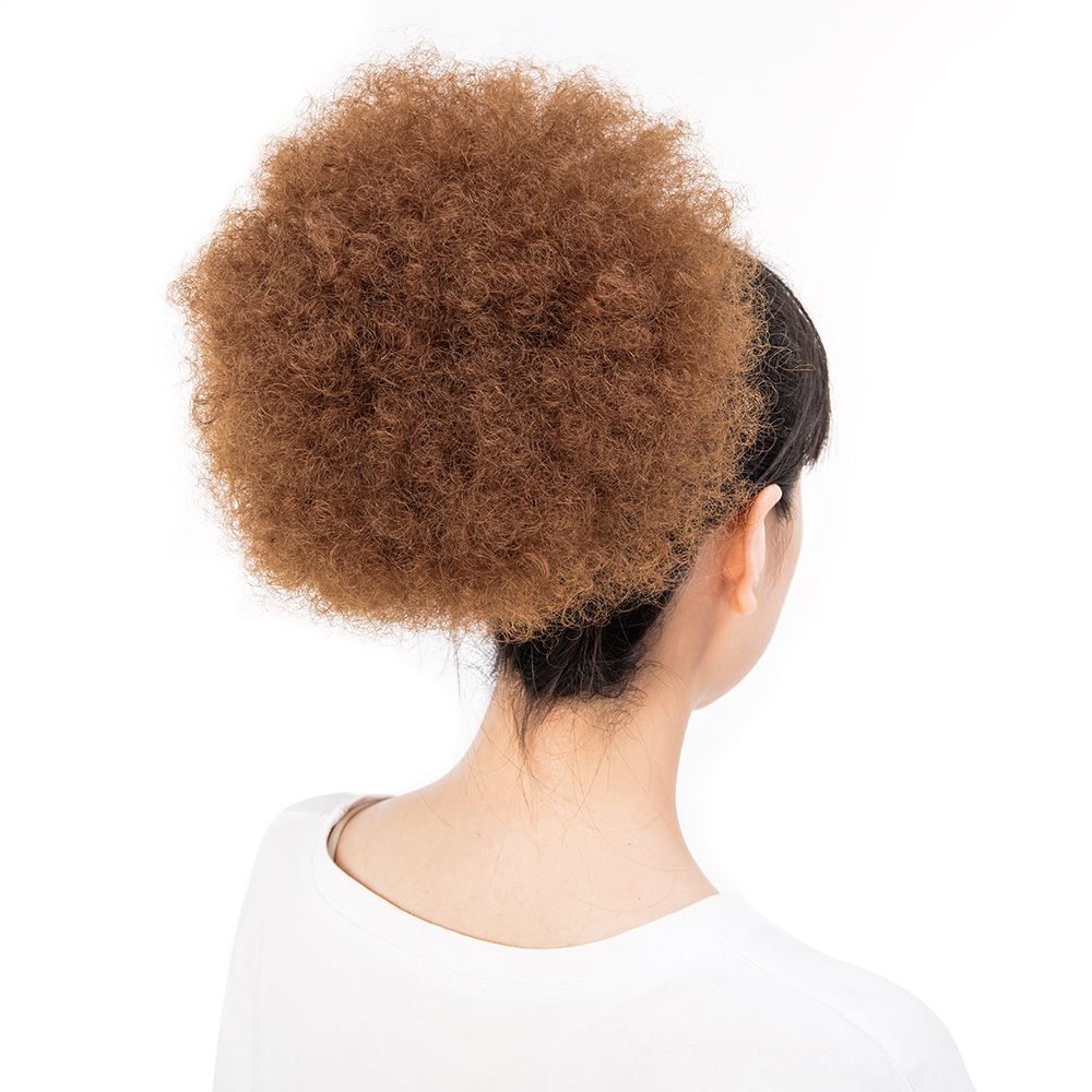 Fashion Afro Kinky Puff Hair Bun Fluffy Curly Drawstring Ponytail Hair Extension - Picture 20 of 26