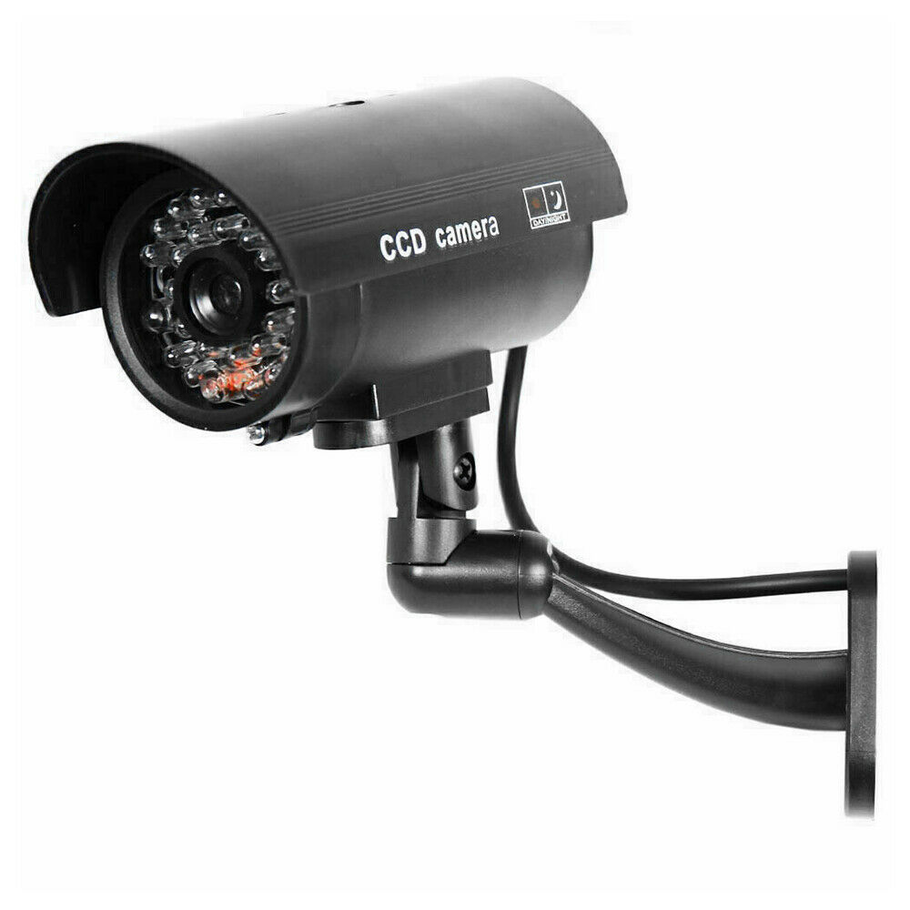 1pcs/2pcs Dummy Security Camera Fake LED Blink Light Outdoor Surveillance CCTV