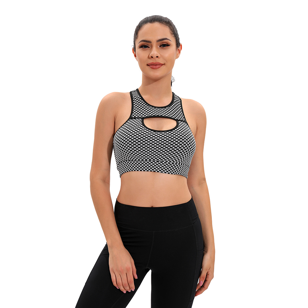 Ladies Sport Bras Seamless Wire-free Light Support Sport Fitness Yoga Bra Vest - Picture 14 of 24