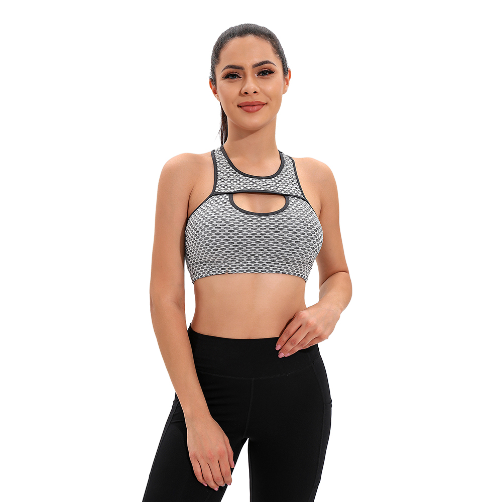 Ladies Sport Bras Seamless Wire-free Light Support Sport Fitness Yoga Bra Vest - Picture 16 of 24
