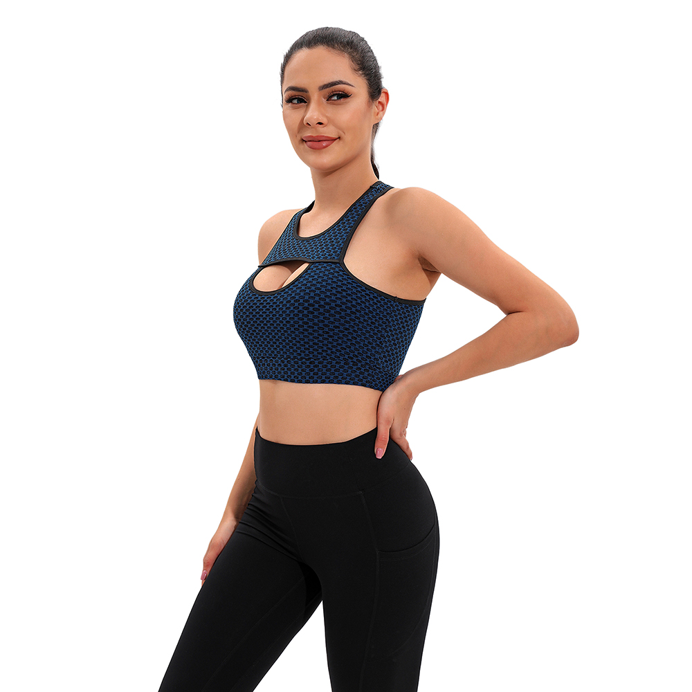 Ladies Sport Bras Seamless Wire-free Light Support Sport Fitness Yoga Bra Vest - Picture 20 of 24