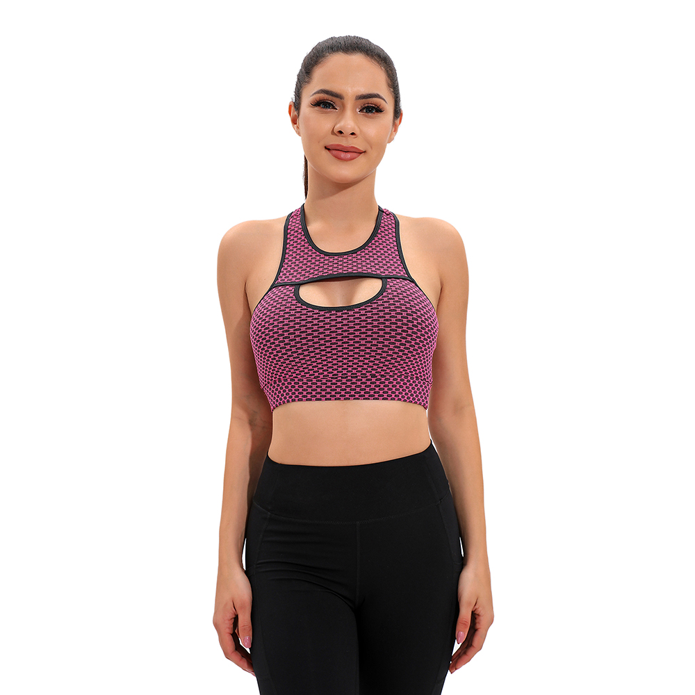 Ladies Sport Bras Seamless Wire-free Light Support Sport Fitness Yoga Bra Vest - Picture 24 of 24