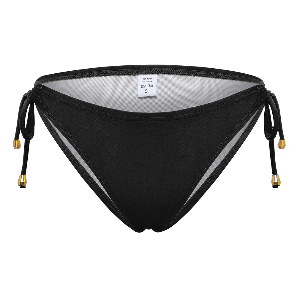 Ladies Swim Trunks Bikini Bottom Booty Side Tie Trunks Swimwear Thong Briefs - Picture 13 of 21