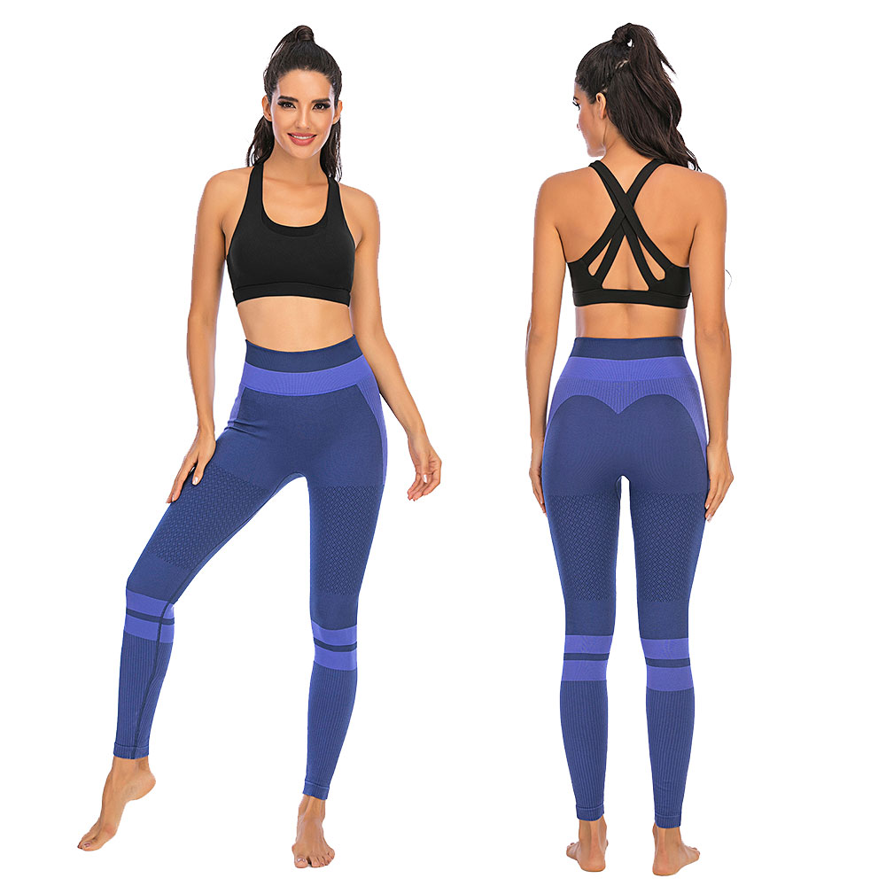 Women Full Length High Waist Shaping Pants Stitching Yoga Fitness Shrink Legging - Picture 15 of 16