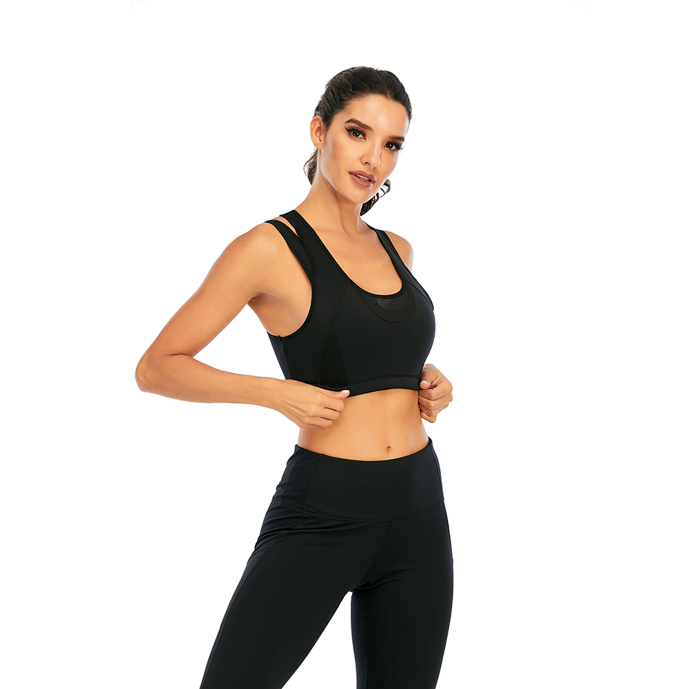 Women's High Support Push Up Zip Front Close Padded Sports Bra Workout Plus Size - Picture 13 of 18