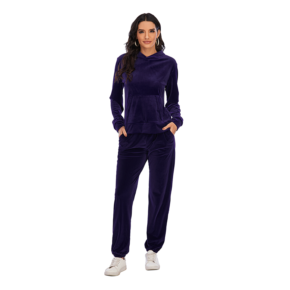 Womens Loose Lounge Pants Velour Gym Active Pajama Sweatpants Soft Jogger Suit