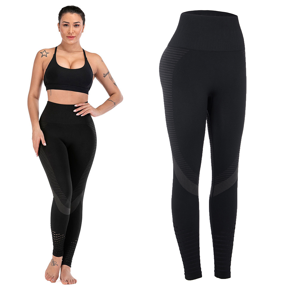 Leggings donna vita alta push up yoga pantaloni lunghi fitness palestra pantaloni Tik Tok - Foto 13 di 15