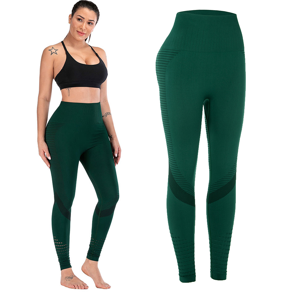 Leggings donna vita alta push up yoga pantaloni lunghi fitness palestra pantaloni Tik Tok - Foto 14 di 15