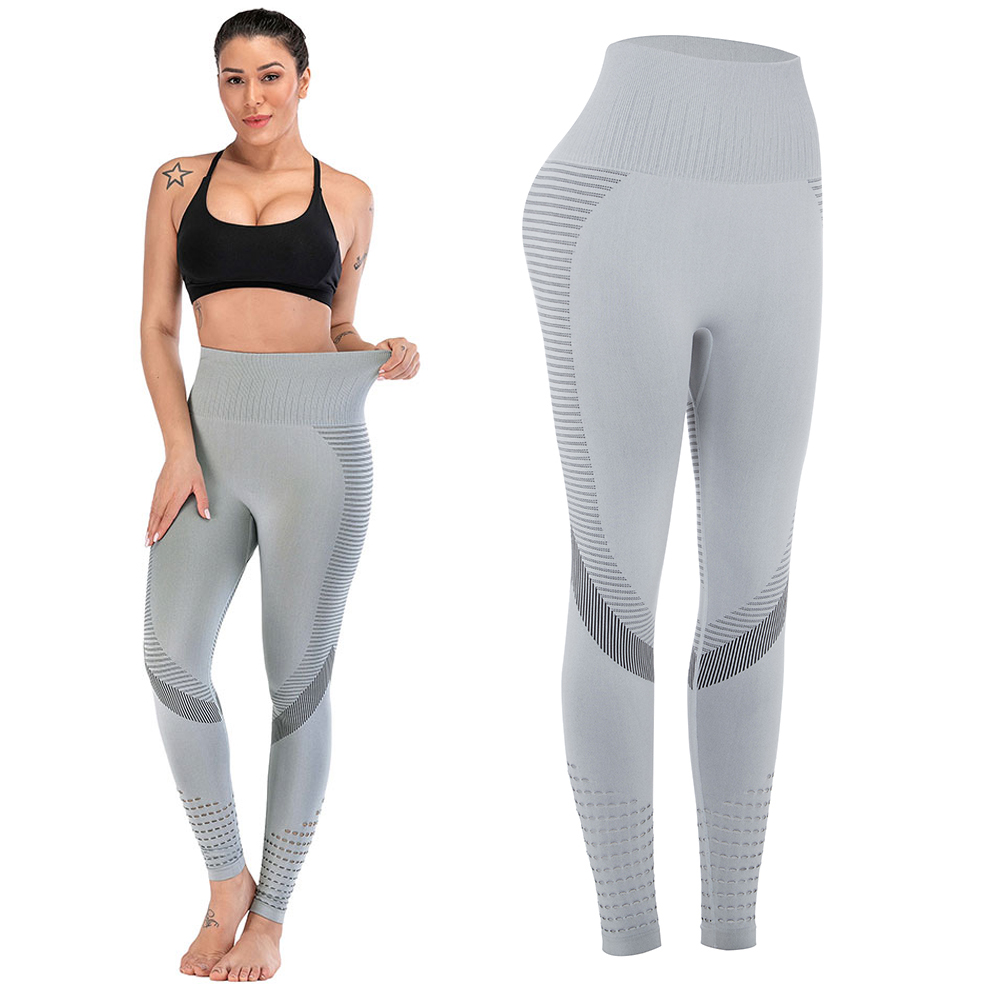Leggings donna vita alta push up yoga pantaloni lunghi fitness palestra pantaloni Tik Tok - Foto 15 di 15