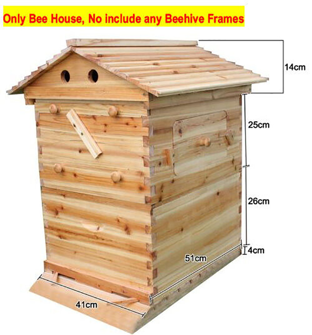 thumbnail 15  - Upgraded 7 PCS  Bee Honey Hive Frame &amp; Beekeeping Brood Beehive Cedarwood Box US