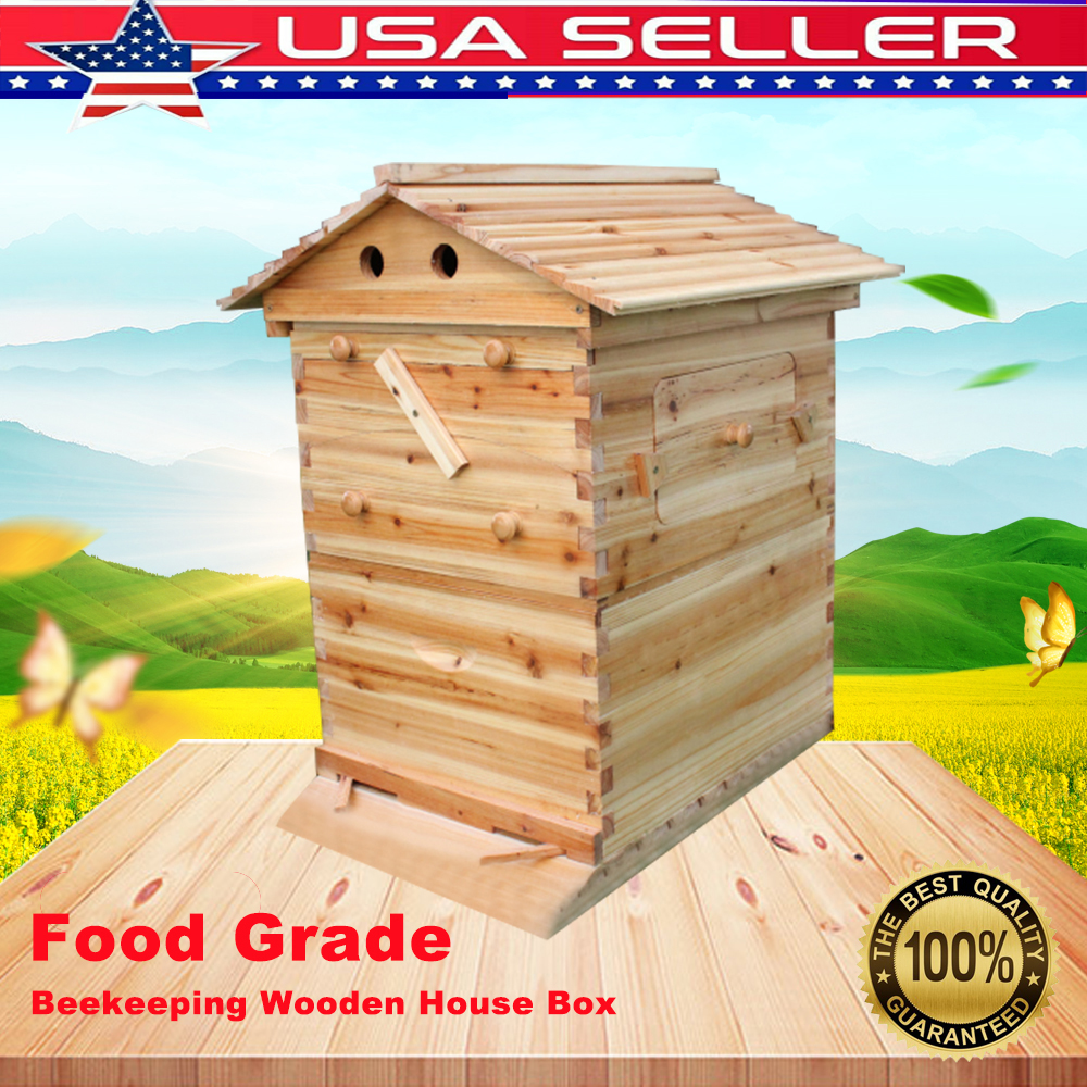 thumbnail 16  - 7PCS Free Flowing Honey Hive Beehive Frames Or Beekeeping Brood Cedarwood Box