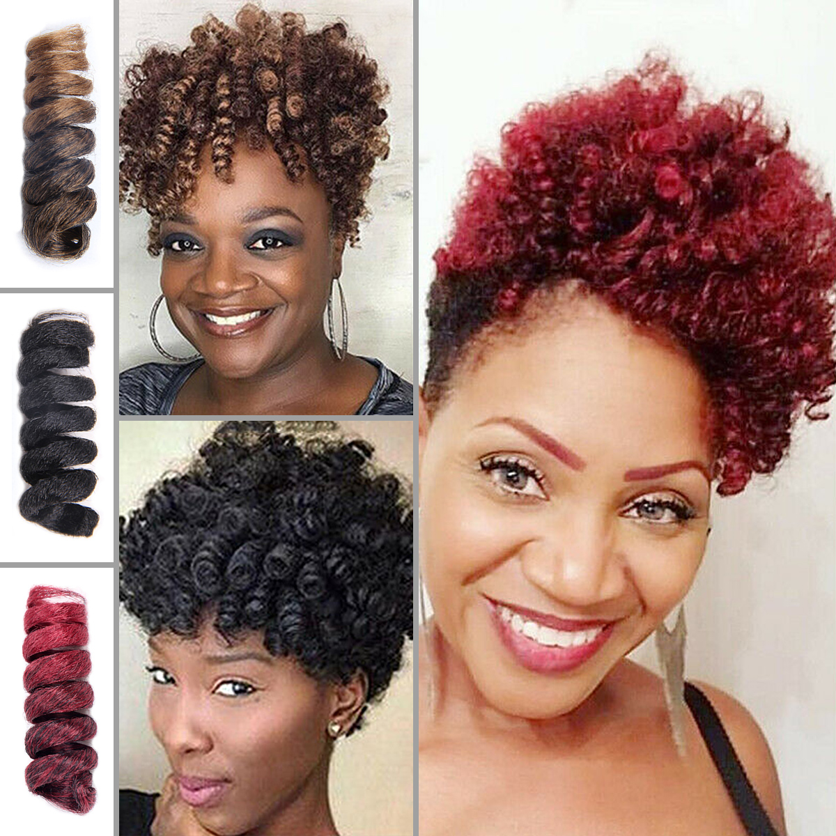 Ombre Kinky Braids Braiding Hair Extension As Human Wavy Kanekalon