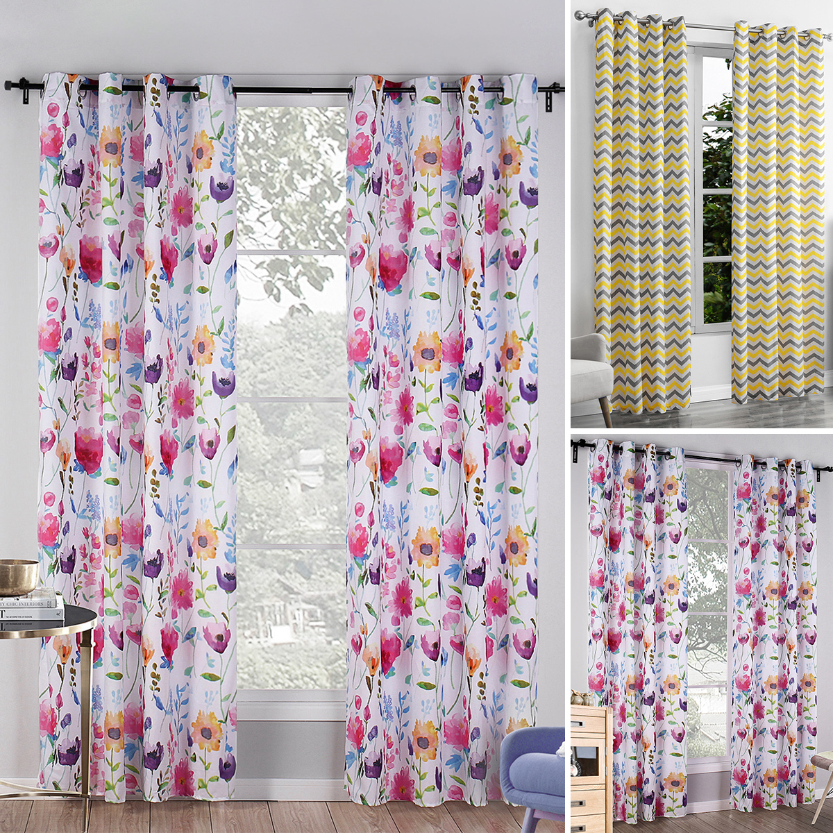 55x102 Blackout Window Ring Top Curtains Thermal Insulated Drapes