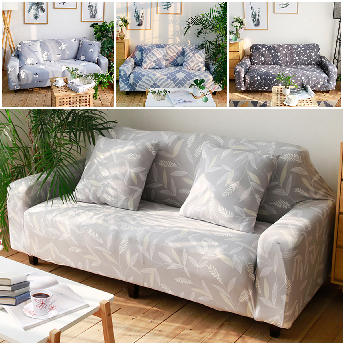 1 2 3 4 Seater Sofa Covers Stretch Slipcover Couch Cover Elastic