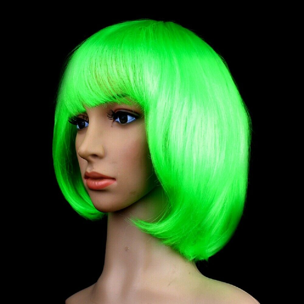 15 Colors Women Lady Short Straight Hair Full Wigs Cosplay Party Bob Hair Wig Us Ebay