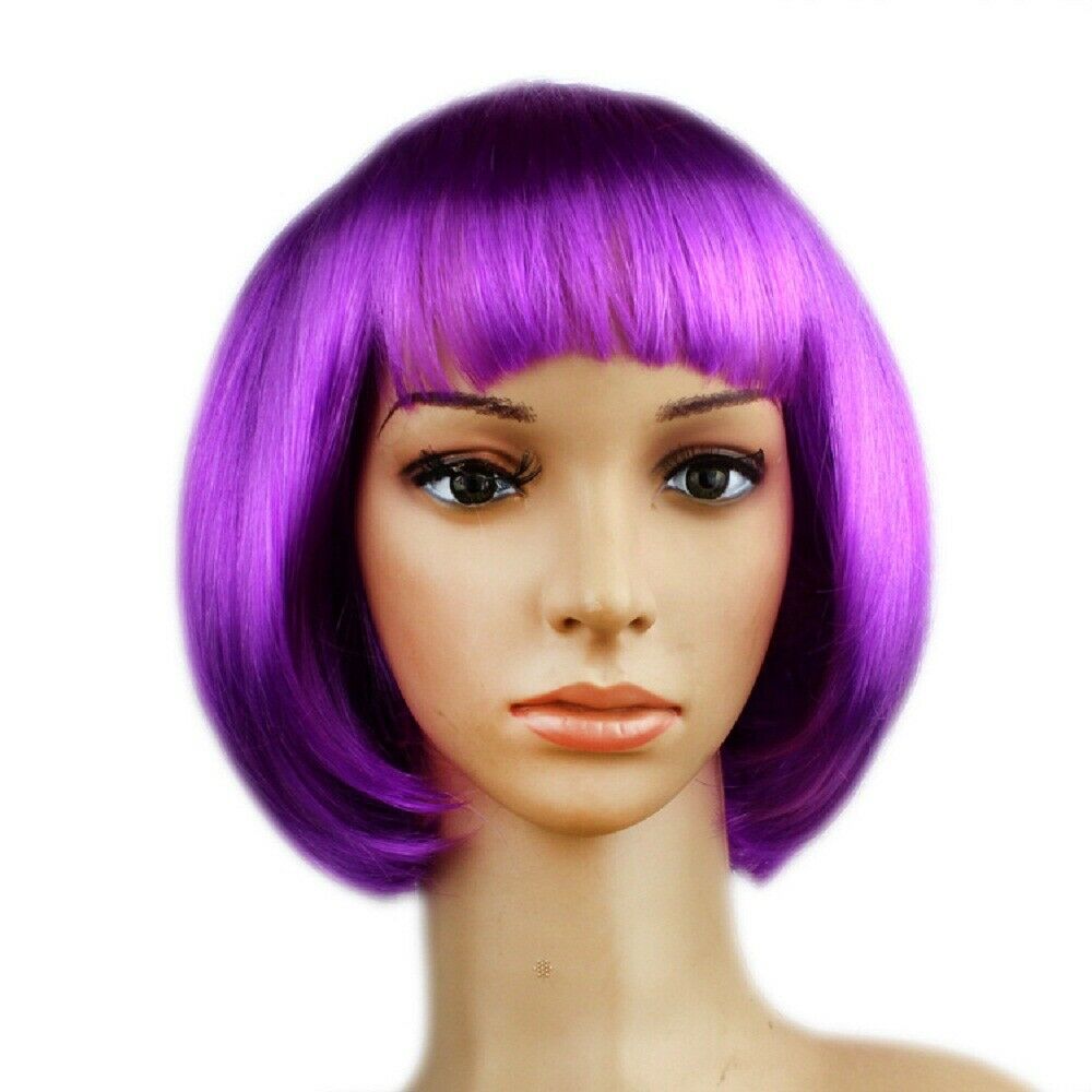 Extra Long Bob Hair Full Wig Mask for Cosplay Incredibles 2 Violet Parr ...