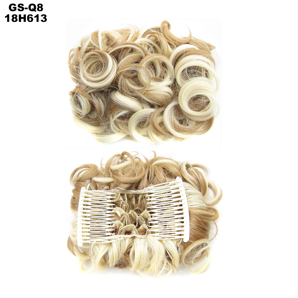 Thick Curly Messy Bun Hair Piece Scrunchie Clip in Hair ...