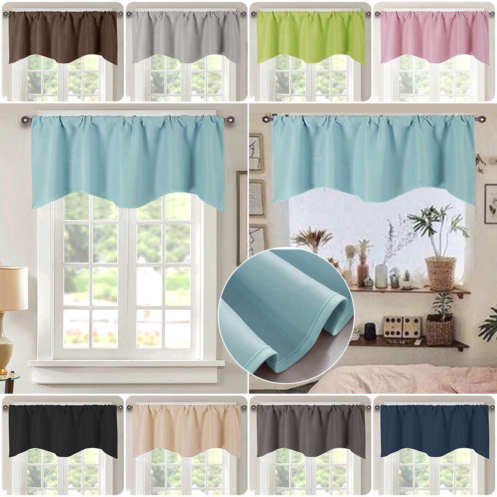 Drape Rod Pocket Blackout Short Curtains Cafe Kitchen Bath Door Window Decor Ebay