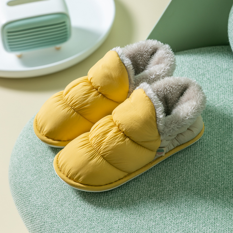 Couples Winter Warm Slippers Slides Fleece Lined Flat