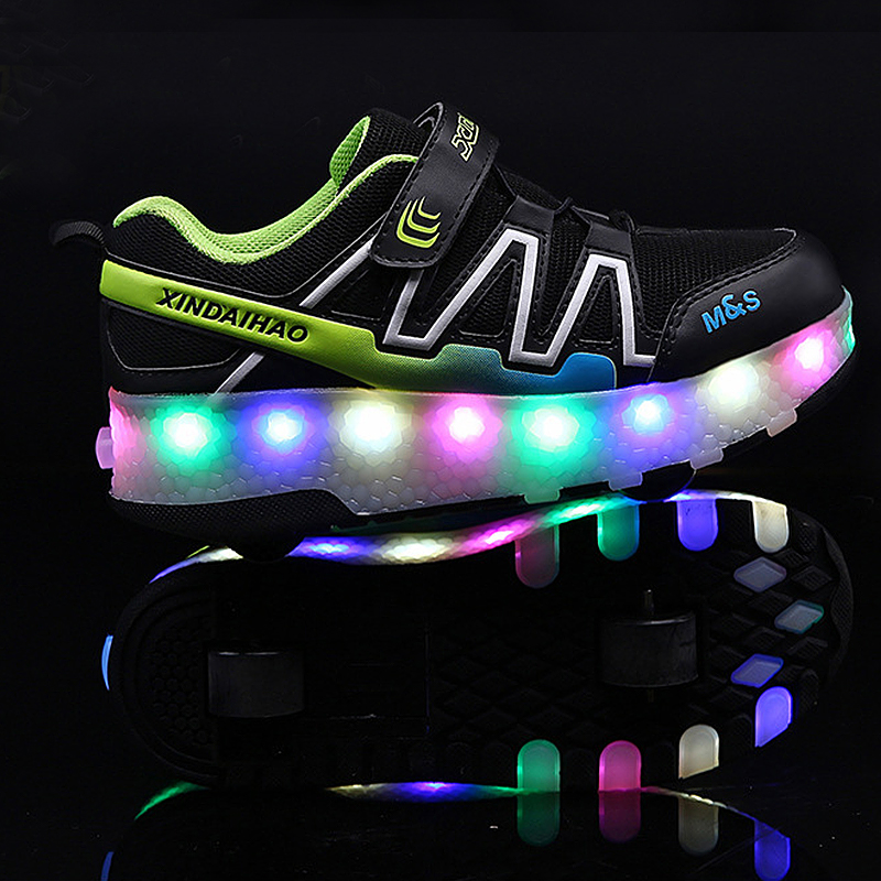Fashion Sneaker LED Reflective Running Gym shoes Casual Breathable Kids ...