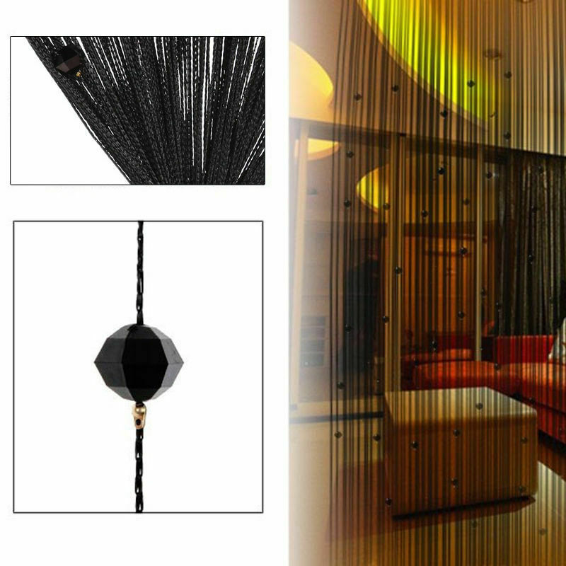 String Tassel Curtain Crystal Beads Door Window Panel Room Divider Beaded Panel - Picture 22 of 22